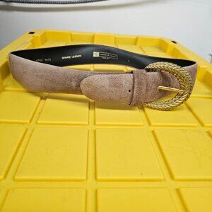 vintage women's belt, Morgan Taylor 1991 r.h. macy light brown genuine leather L